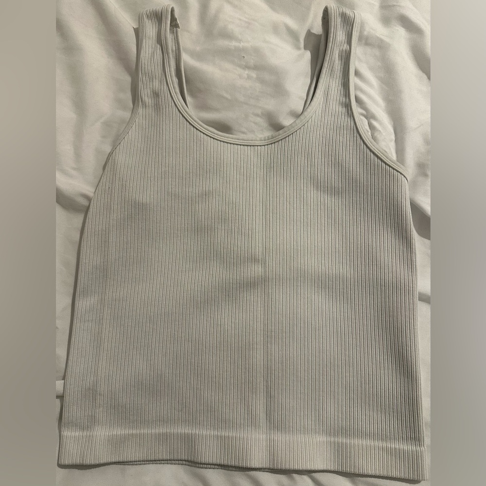 a new day Ribbed Tank Top - White